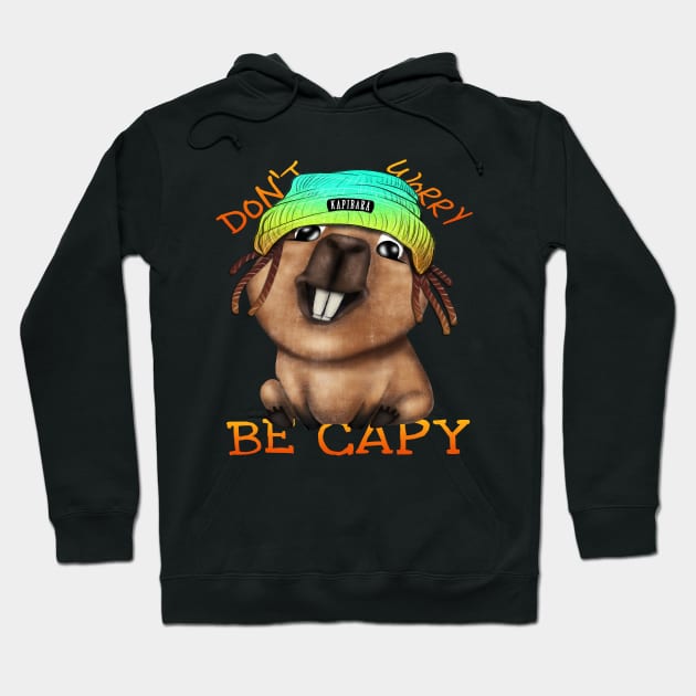 Rasta Capy Tee - Peace, Love, and Capybara Hoodie by PrezencikABC